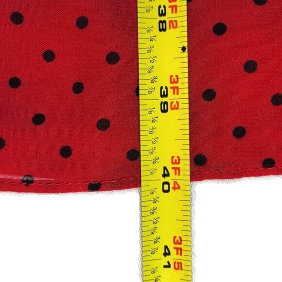 Danny & Nicole Midi Cape Dress Size 22W Red Black Polka Dot Back Zip Lined - Picture 9 of 11